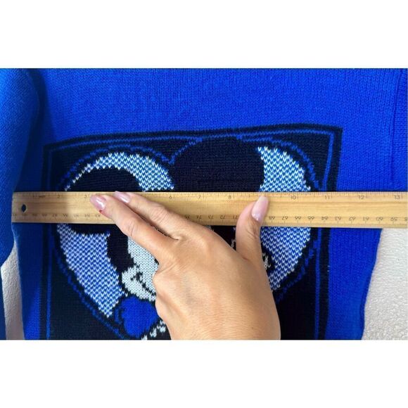 Vintage JetSet Mickey & Friends by Walt Disney Minnie Mouse Blue Kids Sweater S - Picture 9 of 10